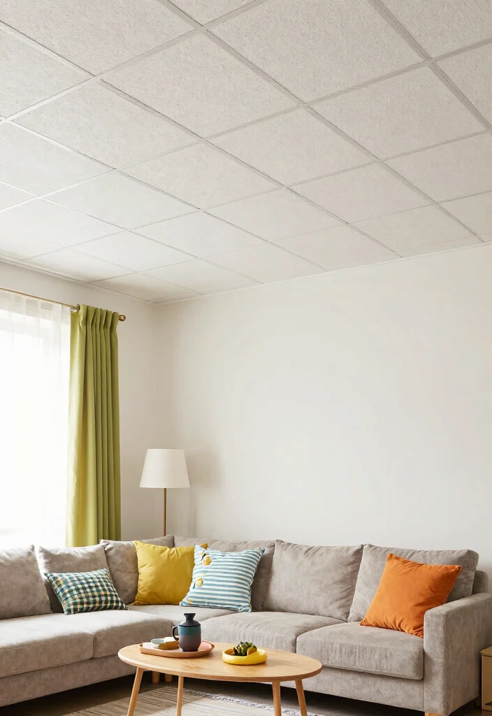 15 Drop Ceiling Tiles That Look Like Real Tin Without the Cost - 12. Easy-to-Clean Vinyl Tiles for Busy Homes 1