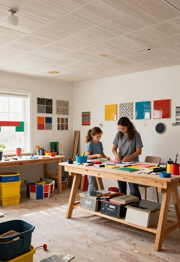 15 Drop Ceiling Tiles That Look Like Real Tin Without the Cost - 14. DIY-Friendly Ceiling Tiles for Creative Projects 1