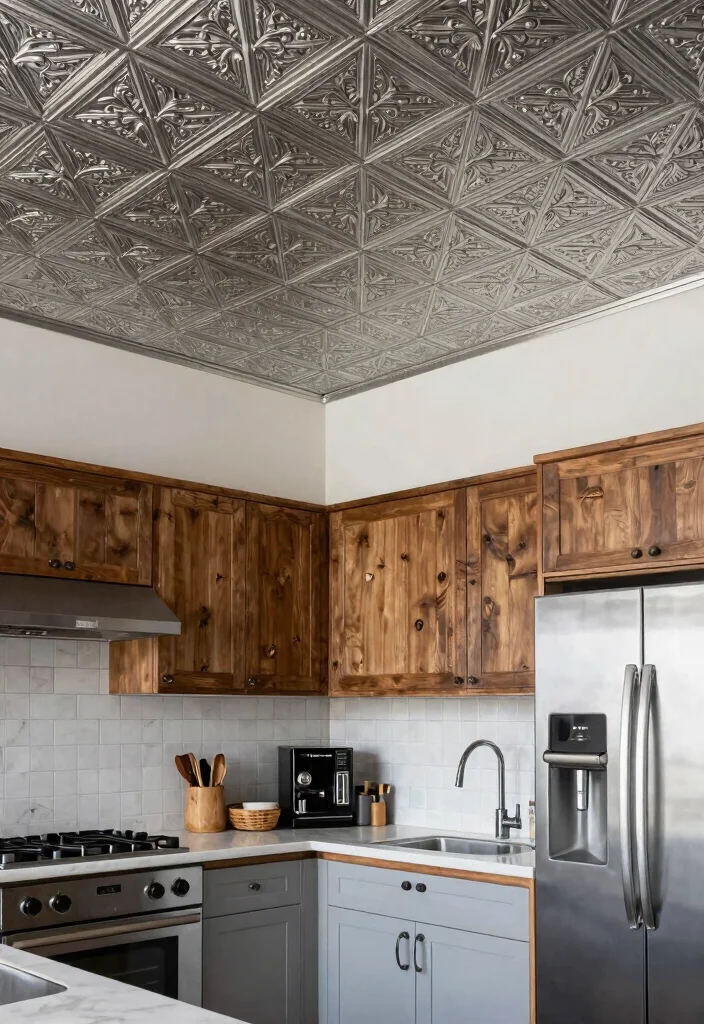 15 Drop Ceiling Tiles That Look Like Real Tin Without the Cost - 7. Faux Tin Panels for Authentic Texture 1