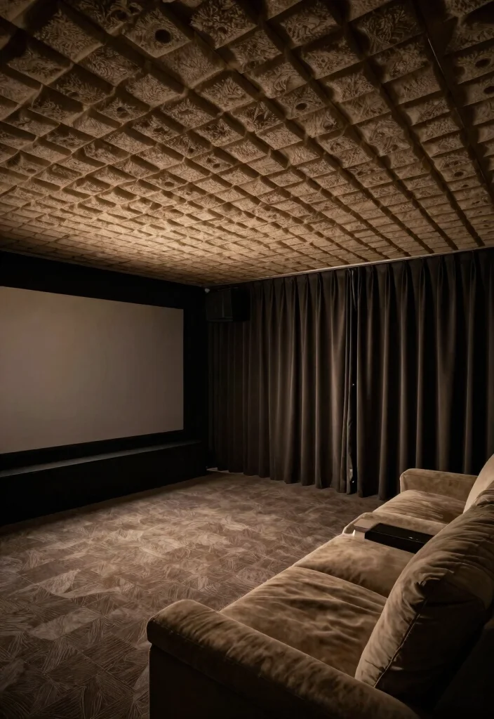 15 Drop Ceiling Tiles That Look Like Real Tin Without the Cost - 9. Textured Foam Tiles for Sound Insulation 1