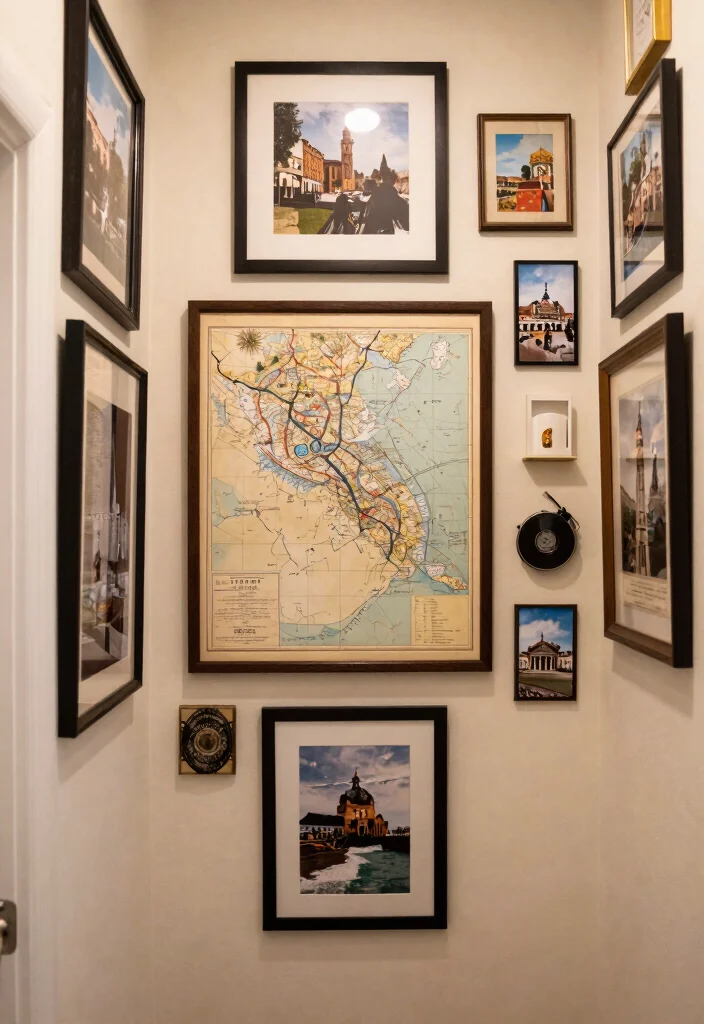15 Farmhouse Gallery Wall Ideas That Work in Small Hallways - 15. Creating a Themed Gallery 1