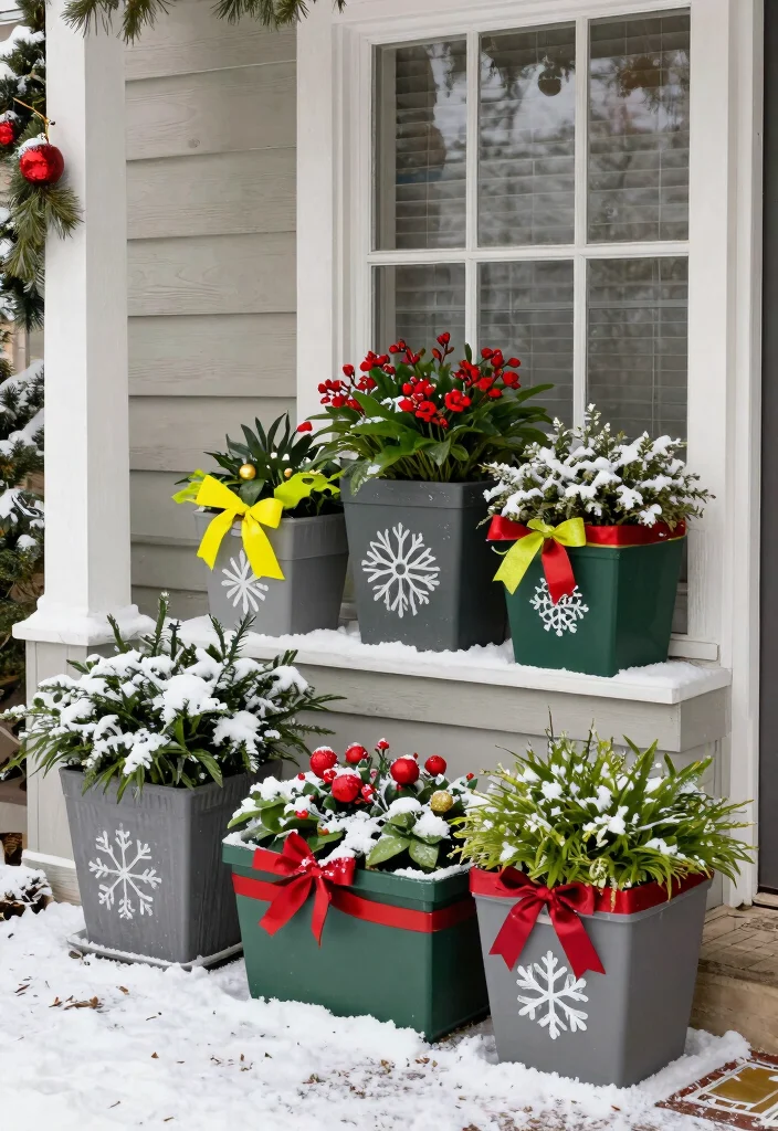 15 Holiday Porch Pots That Survive Freezing Temps - 12. Customizable Containers 1
