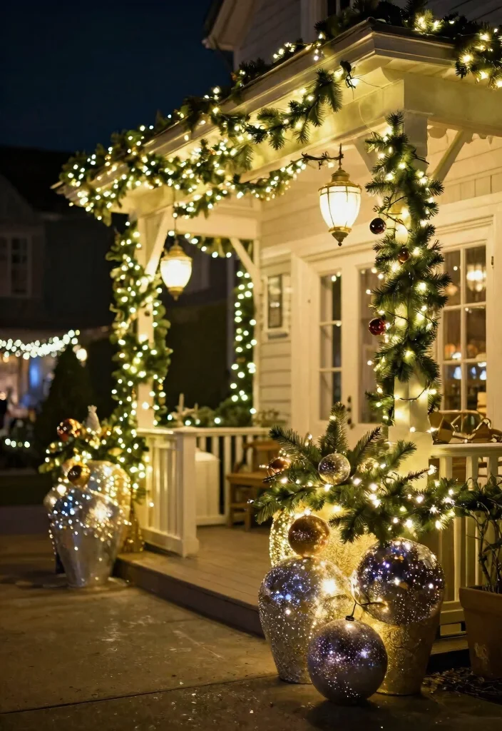15 Holiday Porch Pots That Survive Freezing Temps - 15. Glittering Nighttime Displays 1