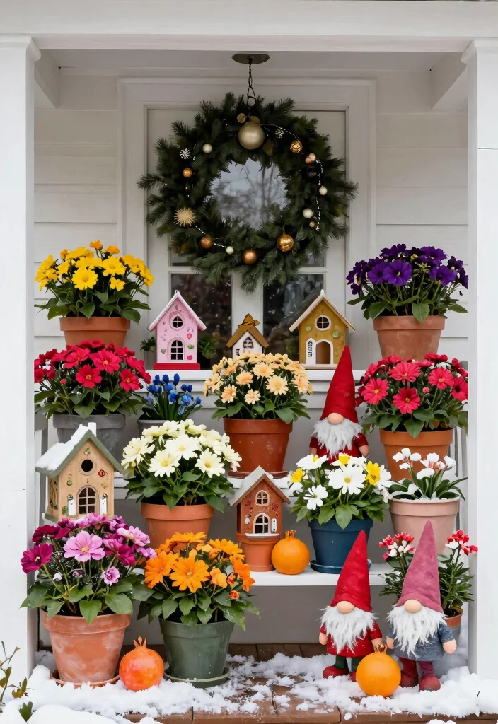 15 Holiday Porch Pots That Survive Freezing Temps - 5. Whimsical Wonderland 1