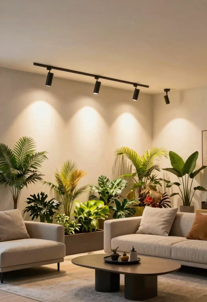 15 Living Room Ceiling Lights That Work in Low-Ceiling Spaces - 5. Transformative Track Lighting 1