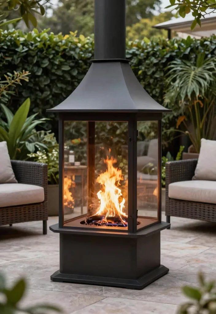 15 Modern Outdoor Fireplace Ideas for Small Patios and Tight Spaces - 11. Fireplaces with Glass Screens 1