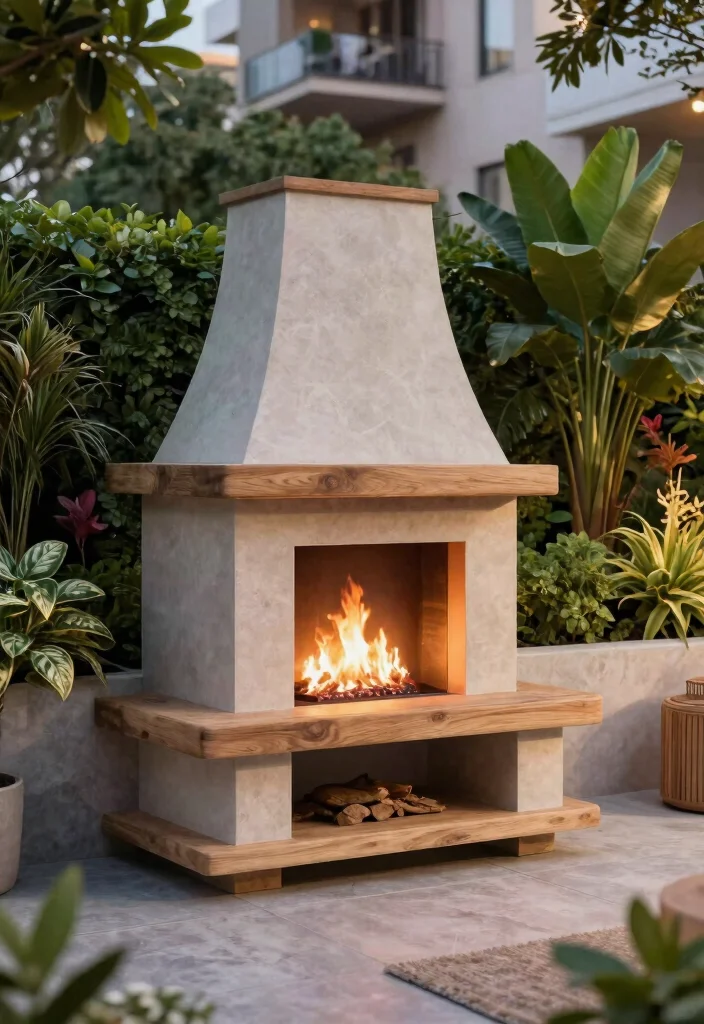 15 Modern Outdoor Fireplace Ideas for Small Patios and Tight Spaces - 8. Eco-Friendly Fireplaces 1