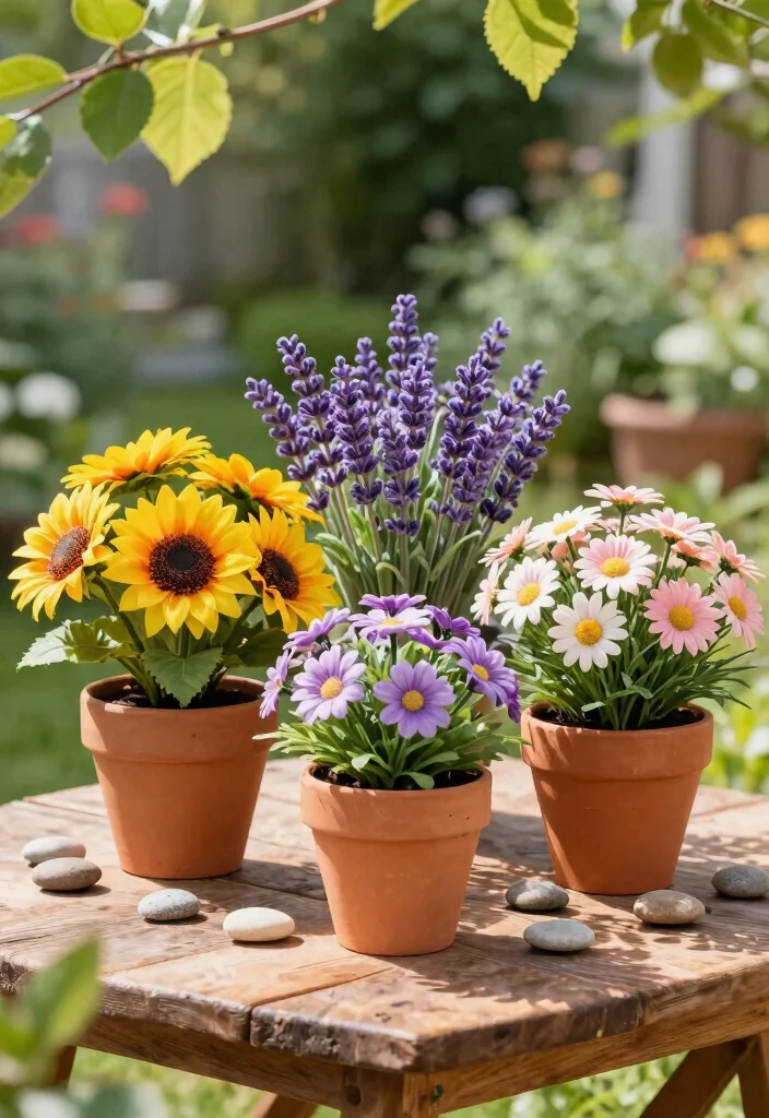 15 Outdoor Fake Flower Pot Ideas That Actually Look Real - 1. Classic Terracotta with a Twist 1