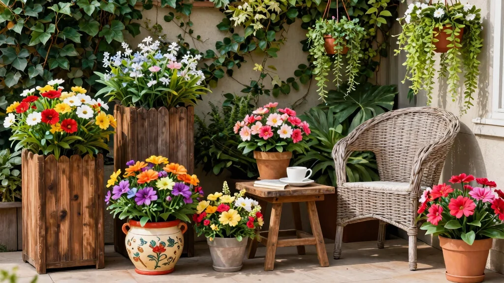 15 Outdoor Fake Flower Pot Ideas That Actually Look Real
