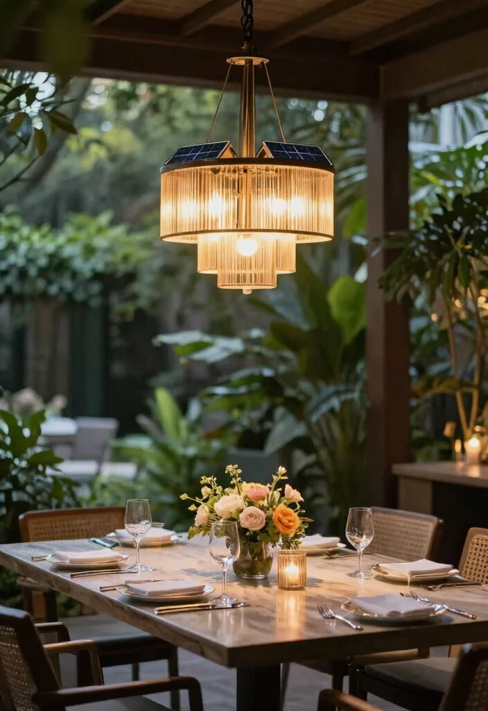 15 Outdoor Lighting Ideas That Operate Without Trenching New Wire - 14. Solar Chandelier for Elegance 1