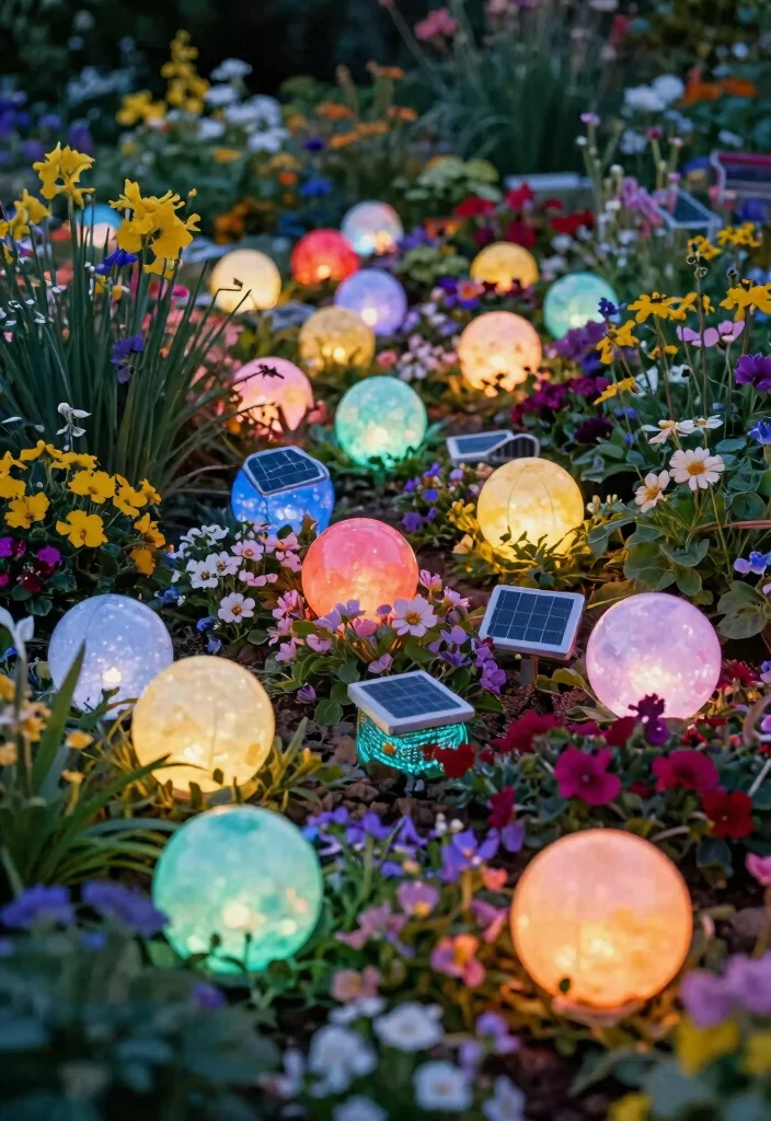 15 Outdoor Lighting Ideas That Operate Without Trenching New Wire - 9. Solar Garden Orbs for Whimsical Appeal 1