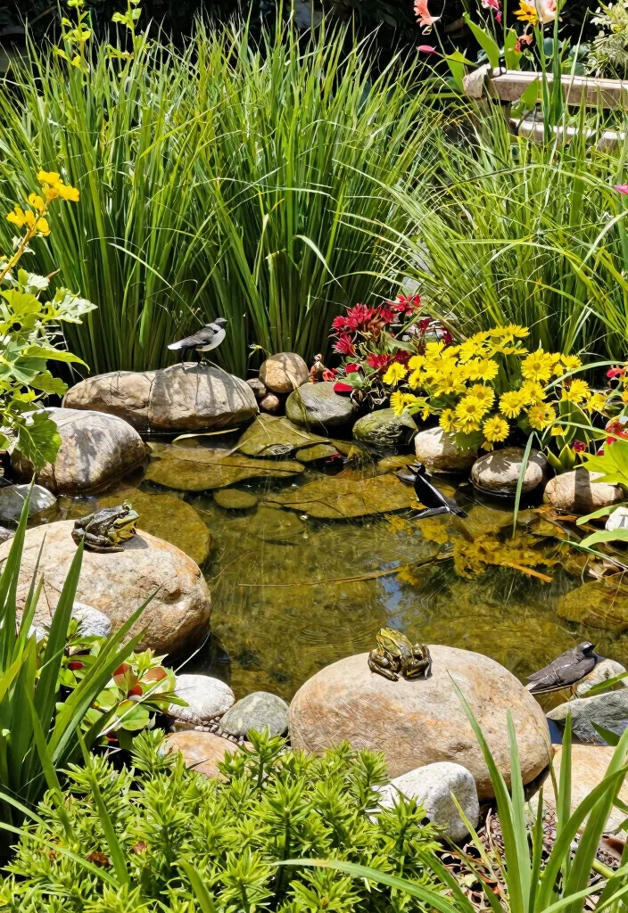 15 Small Backyard Pond Ideas That Don't Need Electric Pumps - 4. The Wildlife Sanctuary 1