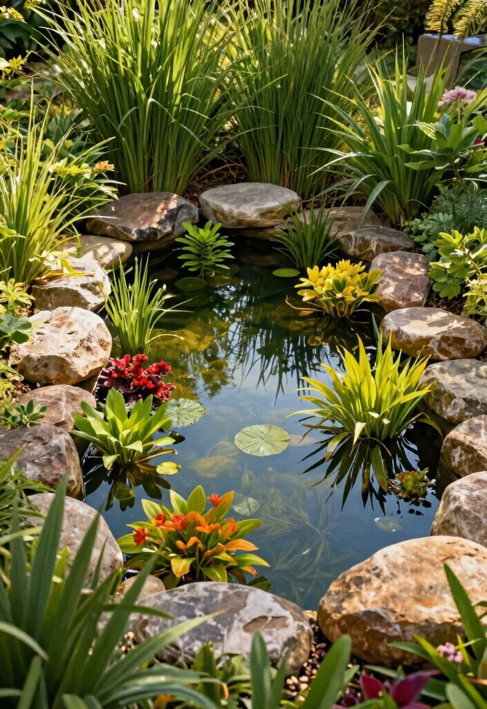 15 Small Backyard Pond Ideas That Don't Need Electric Pumps - 6. The Sunken Pond 1