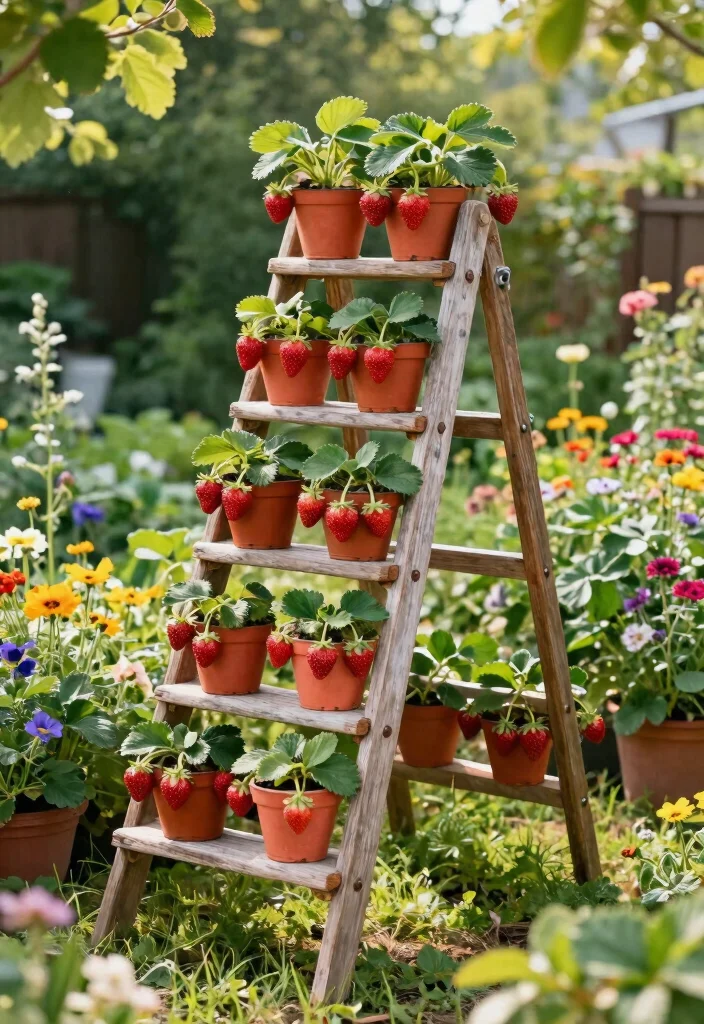 15 Strawberry Planter Concepts That Prevent Rot and Maximize Yield - 11. Repurposed Furniture Planter 1