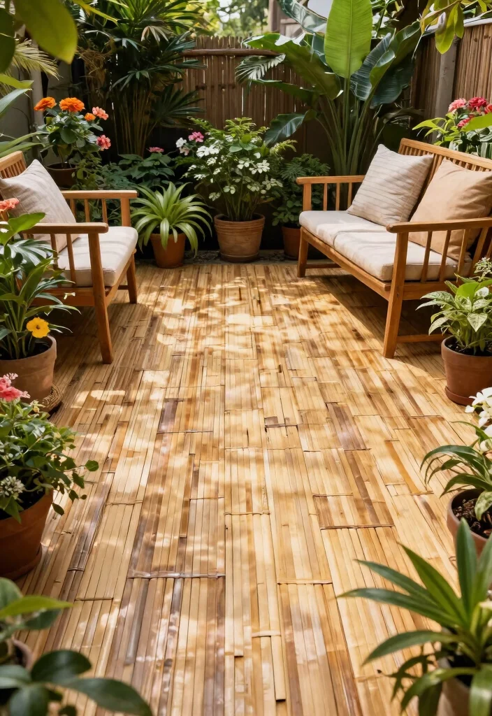 15 Terrace Tile Concepts That Don't Crack in Freeze-Thaw Cycles - 12. Bamboo Tiles 1