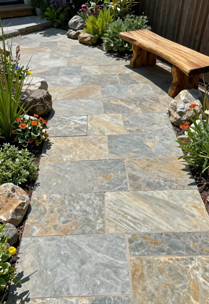 15 Terrace Tile Concepts That Don't Crack in Freeze-Thaw Cycles - 3. Natural Stone Pavers 1