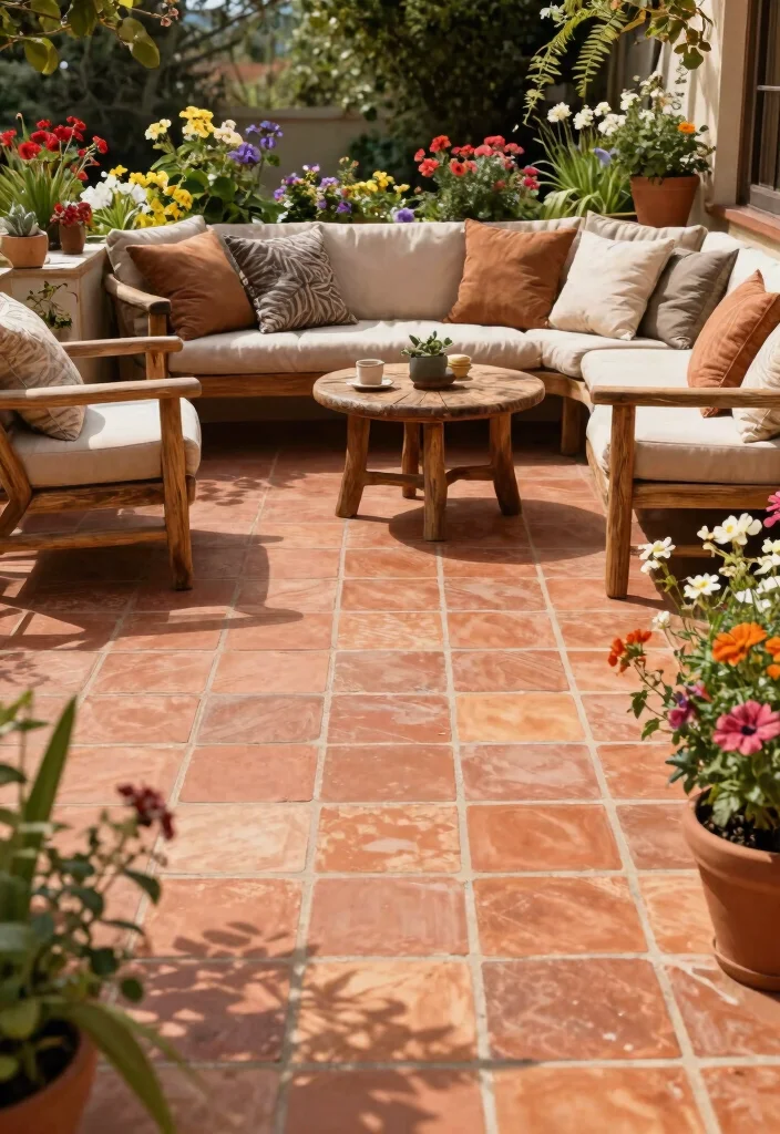 15 Terrace Tile Concepts That Don't Crack in Freeze-Thaw Cycles - 5. Terracotta Tiles 1