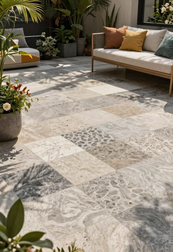 15 Terrace Tile Concepts That Don't Crack in Freeze-Thaw Cycles - 9. 3D Textured Tiles 1