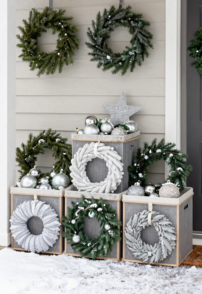15 Xmas Porch Decor Ideas That Survive Weather Through New Year - 15. Reusable Festive Decor 1