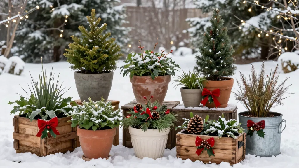18 Christmas Planter Ideas That Stay Festive Through Freeze and Thaw